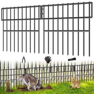 lot 19162 image: 39.5ft(L) X 13in(H) Animal Barrier Fence, 28 Panels No Dig Fence for Dogs, 1.52IN Gap Anti Digging Dog Barrier, Rustproof Metal Garden Edging Border Defense for Outdoor, Yard, Lawn