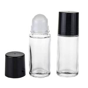lot 20326 image: ConStore 2 Pcs 50ml1.7oz Glass Deodorant Roller Bottle Empty Roll On Bottles Deodorant Containers DIY Rollerball Bottles For Sunscreen Moisturizer Cosmetics