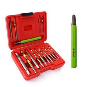 lot 20409 image: Pexwo 15-Piece Screw Extractor Set, 18 to 1964 Diameter, Damaged Screw Extractor, Easy Out Screw Extractor Set, (5 Extractors and 5 Left-Hand Drill Bits with a Striker)