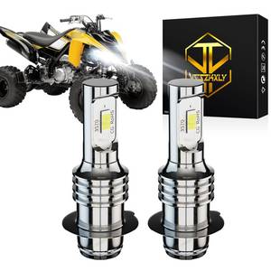 lot 20414 image: VCSZKXLY Compatible for Yamaha Raptor 350 660R 700 700R Headlight Bulbs, P15D H6 H6M Fog Light Bulbs, 12000 Lumens 6000K White 55W H6M Light Bulbs, Plug and Play, 2-Pack