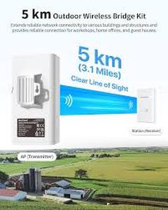 lot 1429 image: BrosTrend 5KM Outdoor Wireless Bridge Kit Model EAP5
