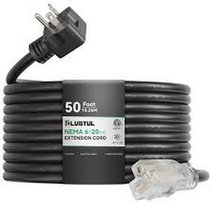 lot 1444 image: Black extension cord approximately 50 ft