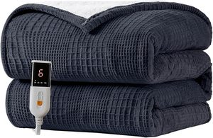 lot 2305 image: Blue heating blanket approximately 58 in by 46 in