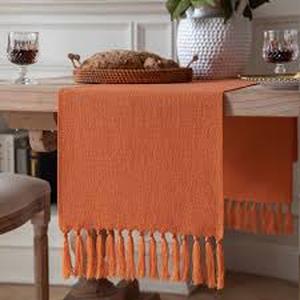 lot 2322 image: Orange table runner 3 ft by 1 ft