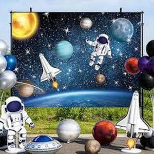 lot 2333 image: Galaxy wall tapestry for birthday parties etc approximately 10 ft by 6 ft