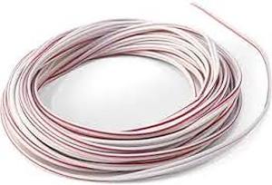 lot 4248 image: White Electrical Wire Cable with Red Stripe