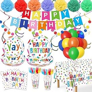 lot 4330 image: Lets Party Colorful Banner Cake Topper