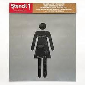 lot 6266 image: Stencil Art Supplies Kit with Female Stencil Dura-Lar