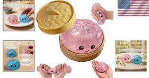 lot 12116 image: Squishy Dumpling Stress Ball Fidget Toy with Glitter
