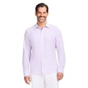 lot 12141 image: IZOD Mens Button Down Dress Shirt Pastel Lilac Size L
