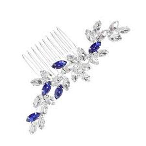 lot 14004 image: Blue Crystal Rhinestone Hair Comb