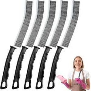 lot 14016 image: 4Pack Crevice Cleaning Brush, Multifunctional Gap Cleaning Brush Tools with Hard Nylon Bristles, Ideal for Bathroom, Kitchen, Sink, Window, Black