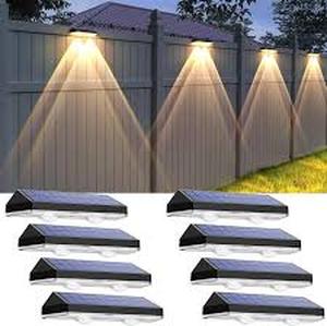 lot 14475 image: Solar Fence Lights Outdoor - 270040006000K 3 Mode, 8 Pack Solar Fence Lights Outdoor Waterproof LED, Fence Light Solar Powered for Outside, Backyard, Railing, Step, Patio,Wall and Home Improvement
