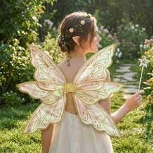 lot 14482 image: Large Fairy Wings Sparkling Sheer Butterfly Wings, Fairy Costume for Halloween Cosplay, Birthday Party
