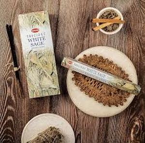 lot 14485 image: HEM White Sage Incense Sticks �� 4 Hexa Tubes � 20g (Approx. 80 Sticks) �� Cleansing & Purifying Herbal Aroma for Smudging, Meditation, Relaxation & Home Fragrance
