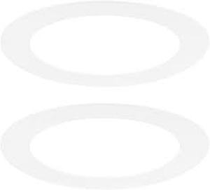 lot 14492 image: M METERXITY 2-Pack Goof Rings for 5 Inch Recessed Lights, 4.5 ID 6.3 OD Durable Plastic Trim Ring Flush Mount White Can Light Trim Ring Cover for Ceiling Can Downlights