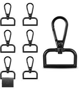 lot 14494 image: JWBIZ 16 Pcs D Ring Swivel Lobster Claw Clasp, Push Gate Snap Hooks Trigger Clips (Gun Black, 34 inch)