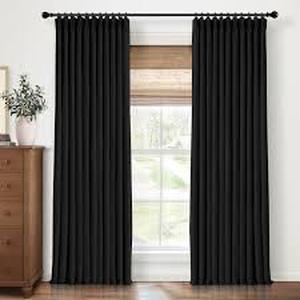 lot 19124 image: Curtain Panels Pinch Pleated Pack of 2 W40xL90