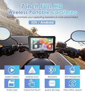 lot 20335 image: Carpuride 7-inch HD CarPlay Display with Waterproof Navigator