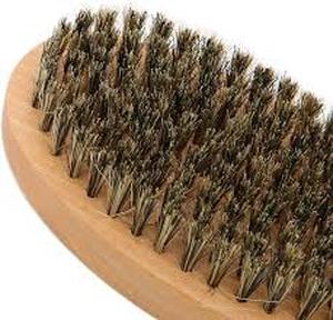 lot 20363 image: Boar Bristle Hair Brush with Wooden Handle