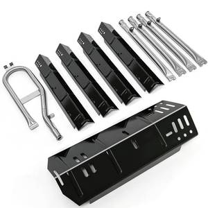lot 1498 image: FORYEYC Grill Heat Plate Replacement Parts for Dyna-Glo 5 Burner DGH474CRP DGH485CRP DGH483CRP, Heat Plates for Dyna-Glo 4 Burner DGH450CRP Grills, Black Porcelain Steel Heat Plate, 5 Pack