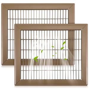 lot 1521 image: Landical 2 Pcs 10 x 12 Floor Vent Cover for Home Floor Register Covers Heavy Duty Floor Return Air Grille Steel Heat Register Vent Covers, Outer Dimensions 11.75 x 13.75, Brown
