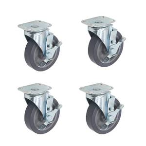 lot 1522 image: TEXALAN 5-Inch Polyurethane Caster Wheels Set of 4-280 lbs Capacity Per Wheel, Smooth & Quiet Swivel Casters, Scratch-Resistant, Safe for All Floor Types - Ideal for Office Chairs, Carts, and More