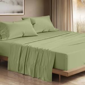 lot 1530 image: THREAD SPREAD 100% Egyptian Cotton Queen Sheets Set - 1200 Series Plush Collection Luxury Egyptian Cotton Sheets Queen Size Deep Pocket (4 PC, Sage Green), Soft, Cooling, Sateen Weave Sheet Set