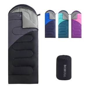 lot 1538 image: Sleeping Bags for Adults Warm Weather Backpacking Compact Lightweight Camping Sleeping Bag with Compression Sack for Kids Girls Camping Essentials Gear for Hiking Travel Climb Outdoor Indoor 3lb Black