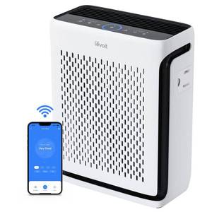 lot 1543 image: LEVOIT Air Purifier for Home Large Room Up to 1073Ft� with Air Quality Monitor, AHAM VERIFIDE, Smart WiFi, Washable Pre-Filter, HEPA Sleep Mode for Pets, Allergies, Dust, Pollen, Vital 100S-P, White