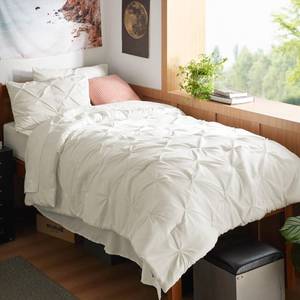 lot 1551 image: Bedsure Twin XL Comforter Set Ivory - Dorm Room Essentials, Extra Long Twin XL Bedding Set with Sheets, All Season Down Alternative Comforter with Sheets, Pillowcase & Sham