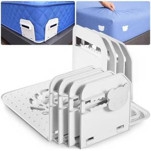 lot 1583 image: The Original Patented Bed Sheet Holders for Corners, Heavy Duty ABS Bed Sheet Straps with Anti-Slip Pads & Lock Clips, Keep Sheets Tight & Secure, Easy Installation, Fits All Mattress Sizes(Set of 4)