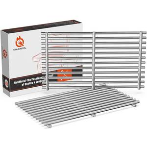 lot 1612 image: 7637 9MM Grill Parts for Weber Spirit E210, E220, S210, S215, Spirit 200 & GS4 Spirit II E210, Spirit II E220 Series with Front-Mounted Control, 17.5 SUS304 Stainless Steel Grates for Weber 7637