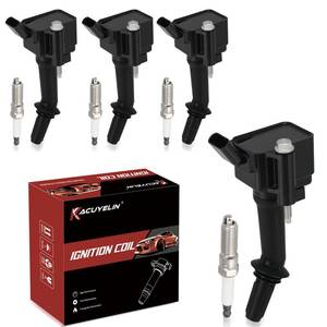 lot 1614 image: UF802 Ignition Coil Pack and Iridium-Platinum Spark Plugs Set of 4 Compatible with Chevy Cruze Equinox Malibu Terrain Encore 2016-2021 Replaces# GN10797, 91970