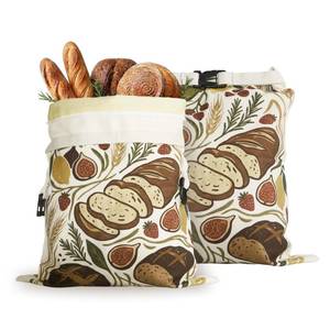 lot 2004 image: AOILONLI Bread Bags for Homemade Bread �� 2 Packs XL Beeswax Bread Bags, 2026 Reusable Bread Bag with Sealing Zipper, Organic Cotton Natural Beeswax, Keeps Fresh, Homesteading Essentials, 13x17 Inches
