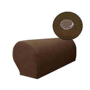 lot 2005 image: NC HOME Anti-Slip Waterproof Stretch Fabric Armrest Covers Furniture Protector Armchair Slipcovers for Recliner Sofa Set of 2 (Coffee)