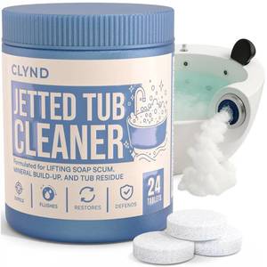lot 2055 image: CLYND Jetted Tub Cleaner for the Jets and the Tubes 24 Tablets Hot Tub Cleaner for Jet Bathtub Heavy Duty - No Harsh Chemicals and Septic Safe - Compatible with Whirlpool, Spa, Jetted Bath