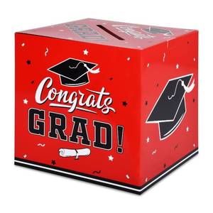 lot 2083 image: Gatherfun Graduation Decorations 2026 Grad Card Box for Gift Graduation Party Favors Decor Party Supplies Red