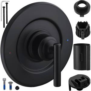 lot 2084 image: ZZBUY Shower Trim Kit Replacement for Moen T2901BL Gibson Posi-Temp Valve Trim Kit, Compatible with Moen 2510252025702590 Shower Valve (Matte Black)
