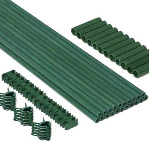 lot 2465 image: MAXPACE 62pcs Garden Stakes Kit Includes 20 Sets of Fiberglass Plant Sticks Supports & Accessories for DIY 4ft, 5ft, 6ft, 7ft Stakes for Tomato, Vegetables, Indoor & Outdoor Gardening Supplies