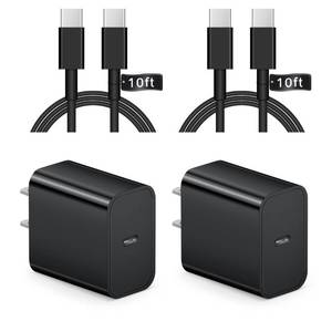 lot 2482 image: iPhone 17 16 15 Charger Fast Charging 10FT - 20W USB C Charger Block with 10FT Type C to C Cable Compatible with iPhone 1717 Pro17 Pro MaxAir1616e15, iPad Pro, iPad Air (Black)