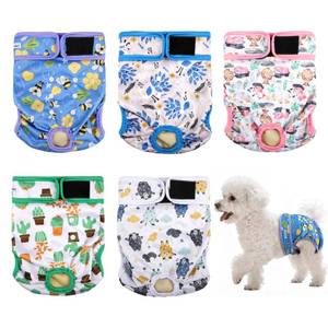 lot 4365 image: Dog Diapers Female 5pcs,Reusable Dog Doggie Puppy Doggy Diapers Female, Period Panties in Heat, Lamb, Medium