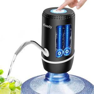 lot 4375 image: Water Pump for 5 Gallon Bottle, USB Charging Automatic Water Dispenser with Rechargeable Battery, Portable Electric Drinking Water Jug Pump for Home, Kitchen, Living Room, Office, Camping - Black