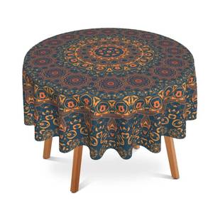 lot 4384 image: UIUPRO Mandela Round Table Cloth 60 Inch,Boho Abstract Floral Tablecloth Waterproof Stain Wrinkle Resistant Washable Circle Table Cover for Home Kitchen Dining Room Party Outdoor Picnic