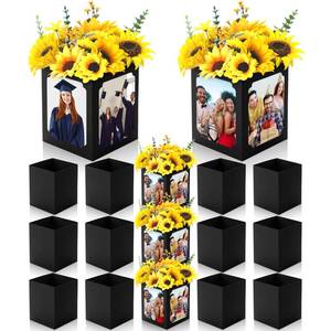 lot 4395 image: Spiareal 12 Pcs Graduation Box Centerpieces for Table 67 Inch Photo Display Congrats Grad Party Favor Gift College Picture Box Photo Props Frame for Graduation Table Decoration(Black)