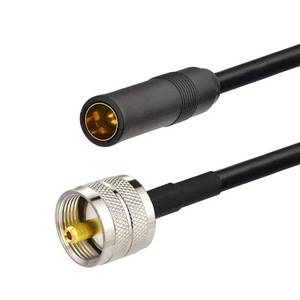 lot 4405 image: Eightwood PL259 UHF Male to DIN FMAM Female Adapter RG58 Coax Cable 12 inches for CB Radio Antenna SWR Meter