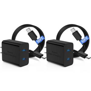 lot 4408 image: 45W Dual Port Super Fast Charger with Long USB C to C Cable 10ft,Type C Wall Charger Block and Android Phone Charging Cord for Samsung Galaxy S26 PlusS25 UltraS25S24S23S22S21S20Note 2010