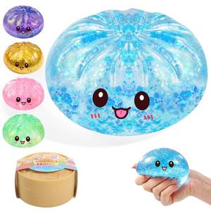 lot 4416 image: Sugar Glitter Dumpling Squishy,Viral Bao Bun Squishy Dumling Mystery Box,Stress Relief Fidget Squeeze Toy for Holiday & Birthday Gifts (Blue)