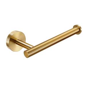 lot 4423 image: Gold Toilet Paper Roll Holder, EdenGrip SUS 304 Stainless Steel Round TP Hanger, Stylish Brushed Gold Toilet Paper Holder Wall Mount for Bathroom, Kitchen, Washroom