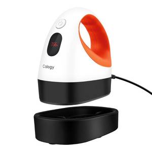 lot 4431 image: Calogy Mini Heat Press, Heat Transfer Machine, Constant Temp Control, Insulated Safety Base, Fits for Crafts, T-Shirt, Hat, Cap, Pillows (White Orange)